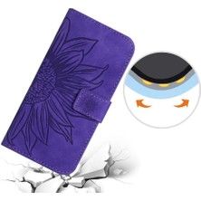 BDT Boutique Onur Magic4 Pro Flip Cüzdan Telefon Kılıfı Için Kılıf Kabartmalı Ayçiçeği Kısa (Yurt Dışından)