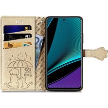 BDT Boutique Infinix Not 11 Pro Karikatür Hayvanlar Için Kılıf Darbeye Deri Kılıf Flip (Yurt Dışından)