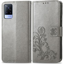 BDT Boutique Vivo V21 Flip Kapak Için Kılıf Kısa Kayış Deri Kılıf Zarif Iş (Yurt Dışından)