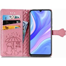 BDT Boutique Huawei Y8P Kılıf Için Kılıf Kısa Kayış Karikatür Hayvanlar Kapak Çevirin (Yurt Dışından)