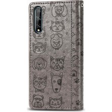 BDT Boutique Huawei Y8P Kılıf Için Kılıf Kısa Kayış Karikatür Hayvanlar Kapak Çevirin (Yurt Dışından)