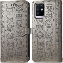 BDT Boutique Infinix Not 10 Karikatür Hayvanlar Için Kılıf Kısa Kayış Darbeye Flip Case (Yurt Dışından)