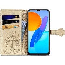 BDT Boutique Huawei Onur X8 5g Karikatür Hayvanlar Için Kılıf Deri Kılıf Kapak Kapak Kısa (Yurt Dışından)