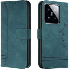 BDT Boutique Telefon Kılıfı Için Xiaomi 14 Manyetik Kapatma Kart Yuvaları Kapak Flip Folio Pu (Yurt Dışından)