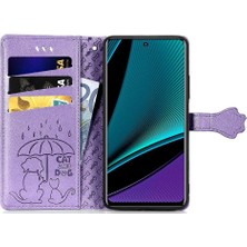 BDT Boutique Infinix Not 11 Pro Karikatür Hayvanlar Için Kılıf Darbeye Deri Kılıf Flip (Yurt Dışından)