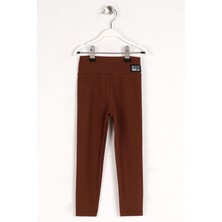 Zepkids Fitilli Kahverengi Renk Kız Çocuk Tayt