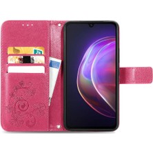 BDT Boutique Vivo V21 Flip Kapak Için Kılıf Kısa Kayış Deri Kılıf Zarif Iş (Yurt Dışından)