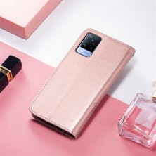 BDT Boutique Vivo V21 Flip Kapak Için Kılıf Kısa Kayış Deri Kılıf Zarif Iş (Yurt Dışından)