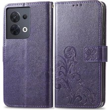 BDT Boutique Oppo Oppo 8 Deri Kılıf Kapak Kapak Dört Yapraklı Yonca Kısa Kayış (Yurt Dışından)