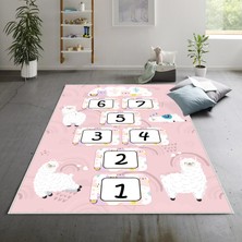Homefesto Halı Kilim Dekoratif Özel Tasarım Yıkanabilir,ince, Kaymaz Tabanlı, Modern Çocuk Halısı