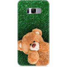 Teknomeg Samsung Galaxy S8 Uyumlu Sevimli Kahverengi Ayı Desenli Silikon Kılıf