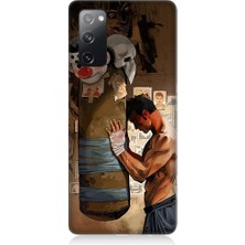 Teknomeg Samsung Galaxy S20 Fun Edition Uyumlu Boksör ve Kum Torbası Desenli Silikon Kılıf