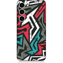 Teknomeg Samsung Galaxy S23 Plus  Uyumlu Grafiti Mozaik Desenler Desenli Silikon Kılıf