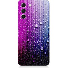 Teknomeg Samsung Galaxy S21 Fun Edition Uyumlu Renki Damlalar Desenli Silikon Kılıf