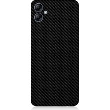Teknomeg Samsung Galaxy A04E Uyumlu Siyah Karbon Motif Desenli Silikon Kılıf