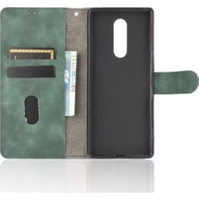 BDT Market Sony Xperia 1 Kart Ekleme Deri Için Kılıf Folio Flip Case Koruyucu (Yurt Dışından)