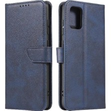 BDT Market Samsung Galaxy A71 4g Manyetik Karbon Fiber Deri Folio Flip Case (Yurt Dışından)