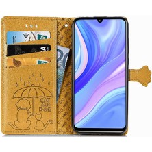 BDT Market Huawei Y8P Kılıf Için Kılıf Kısa Kayış Karikatür Hayvanlar Kapak Çevirin (Yurt Dışından)