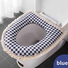 DouranShop Siyah Stil Ev Dört Mevsim Evrensel Su Geçirmez Fermuar Klozet Kapağı Sevimli Avrupa Tarzı Kalınlaşmış Klozet Yıkayıcı (Yurt Dışından)