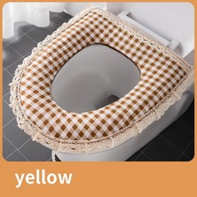 DouranShop Siyah Stil Ev Dört Mevsim Evrensel Su Geçirmez Fermuar Klozet Kapağı Sevimli Avrupa Tarzı Kalınlaşmış Klozet Yıkayıcı (Yurt Dışından)