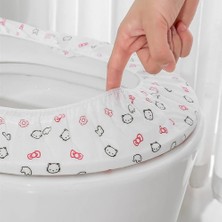 DouranShop Ondine Tarzı Taşınabilir Klozet Minderi Çift Su Geçirmez ve Nem Geçirmez Evrensel Büyük Boy Etkili Yalıtımlı Tuvalet Kapağı (Yurt Dışından)