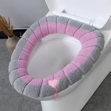 DouranShop No.6 Stili Kış Sıcak Klozet Kapağı Mat Banyo Tuvalet Pedi Yastık Saplı Kalın Yumuşak Yıkanabilir Closestool Isıtıcı Aksesuarları (Yurt Dışından)