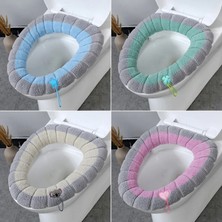 DouranShop No.6 Stili Kış Sıcak Klozet Kapağı Mat Banyo Tuvalet Pedi Yastık Saplı Kalın Yumuşak Yıkanabilir Closestool Isıtıcı Aksesuarları (Yurt Dışından)