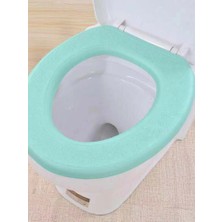 DouranShop Yeşil Tarzı Su Geçirmez Yumuşak Klozet Kapağı Banyo Yıkanabilir Closestool Mat Pad Yastık O-Şekilli Klozet Bide Tuvalet Kapağı Aksesuarları (Yurt Dışından)