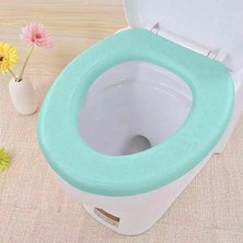 DouranShop Yeşil Tarzı Su Geçirmez Yumuşak Klozet Kapağı Banyo Yıkanabilir Closestool Mat Pad Yastık O-Şekilli Klozet Bide Tuvalet Kapağı Aksesuarları (Yurt Dışından)