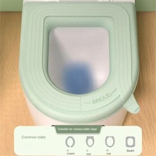 DouranShop Gri Tarzı Tuvalet Paspası Evrensel Fermuarlı Saplı Klozet Kapağı Peluş Eva Dört Mevsim Banyo Aksesuarları Klozet Koltuk Minderi (Yurt Dışından)