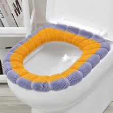 DouranShop No.4 Stili Ev Sıcak Yumuşak Kalınlaşmak Klozet Kapağı Isıtıcı Closestool Mat Banyo Klozet Kapağı Evrensel Peluş Tuvalet Minderi (Yurt Dışından)