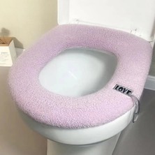 DouranShop No.8 Tarzı Klozet Kapağı Katı Basit O-Şeklinde Yıkanabilir Kış Sıcak Banyo Popüler Günlük Temel Ev Sıcak Satış Ev Closestool Yeni (Yurt Dışından)