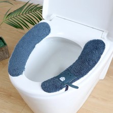 DouranShop C Tarzı Evrensel Klozet Kapağı Örme Tuvalet Etiket Su Geçirmez Klozet Minderi Yıkanabilir Banyo Isıtıcı Tuvalet Kapağı Yastığı (Yurt Dışından)