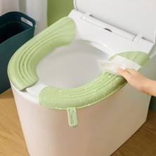 DouranShop Pembe Tarzı Evrensel Su Geçirmez Tuvalet Paspası Saplı Ev Eva Kalınlaşmış Kirli Olmayan El Klozet Kapağı Etiket Diy Banyo Araçları (Yurt Dışından)