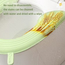 DouranShop Pembe Tarzı Evrensel Su Geçirmez Tuvalet Paspası Saplı Ev Eva Kalınlaşmış Kirli Olmayan El Klozet Kapağı Etiket Diy Banyo Araçları (Yurt Dışından)