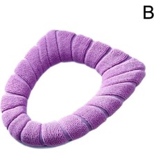 DouranShop B Tarzı 1 Adet Yıkanabilir Banyo Aksesuarları Örgü Saf Renk Ped O-Şekli Sıcak Koltuk Closestool Yumuşak Bide Paspas Kapak Kış Tuvalet S8W0 (Yurt Dışından)
