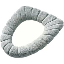DouranShop B Tarzı 1 Adet Yıkanabilir Banyo Aksesuarları Örgü Saf Renk Ped O-Şekli Sıcak Koltuk Closestool Yumuşak Bide Paspas Kapak Kış Tuvalet S8W0 (Yurt Dışından)