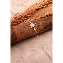 Sümer Telkari Kutup Yıldızı Rodyumlu Gümüş Bileklik 4565