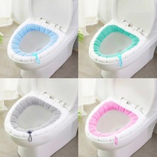 DouranShop Pembe Tarzı Sıcak Satış Banyo Yıkanabilir Klozet Kış Sıcak Peluş Tuvalet Pedleri Elastik Klozet Sıcak ve Rahat Klozet Kapakları (Yurt Dışından)