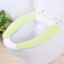 DouranShop Yeşil Tarzı Tuvalet Yıkanabilir Sağlık Yapışkan Tuvalet Paspas Koltuk Örtüsü Ped Ev Yeniden Kullanılabilir Yumuşak Klozet Kapağı (Yurt Dışından)