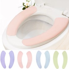 DouranShop Yeşil Tarzı Tuvalet Yıkanabilir Sağlık Yapışkan Tuvalet Paspas Koltuk Örtüsü Ped Ev Yeniden Kullanılabilir Yumuşak Klozet Kapağı (Yurt Dışından)