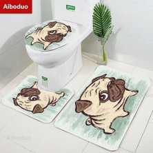 DouranShop Bordo Tarzı Ingiliz Bull Terrier Paspas Halı Kaymaz Zemin Dekorasyon Banyo Mutfak Balkon Koridor Kaymaz Mat Et Ev (Yurt Dışından)