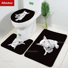 DouranShop Bordo Tarzı Ingiliz Bull Terrier Paspas Halı Kaymaz Zemin Dekorasyon Banyo Mutfak Balkon Koridor Kaymaz Mat Et Ev (Yurt Dışından)