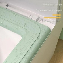 DouranShop Yeşil Tarzı Su Geçirmez Dört Mevsim Kafaları Banyo Peluş Banyo Isıtıcı Koltuk Çıtası Pad Kalınlaşmış Banyo Aksesuarları Yıkanabilir Eva (Yurt Dışından)