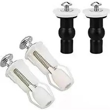 DouranShop 1 Takım Tarzı Üst Sabit Klozet Vidaları Somunlar Kapak Kapağı Tava Sabitleme Genişleyen Wc Kör Delikler Montaj Kitleri Yedek Evrensel Banyo Erişimi (Yurt Dışından)