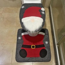 DouranShop 1 Takım Tarzı Noel Klozet Kapağı Koruma Kapakları Zemin Halısı Seti Malzemeleri Ev Restoran Bar Yemek Odası Dekor Için (Yurt Dışından)