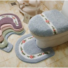 DouranShop Deve Stili Ev Oturma Odası Banyo Tuvalet Paspas Seti Kaymaz Halılar Yatak Odası Baskı Halı Su Emme U Şekilli Tuvalet Halısı (Yurt Dışından)