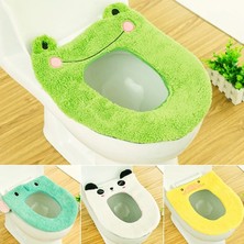 DouranShop Kt Tarzı Klozet Kapağı Mat Banyo Isıtıcı Tuvalet Yıkanabilir Kumaş Klozet Isıtıcı Ped Karikatür Peluş Tuvalet Paspas Kalınlaşma Lazımlık Seti (Yurt Dışından)