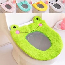 DouranShop Kt Tarzı Klozet Kapağı Mat Banyo Isıtıcı Tuvalet Yıkanabilir Kumaş Klozet Isıtıcı Ped Karikatür Peluş Tuvalet Paspas Kalınlaşma Lazımlık Seti (Yurt Dışından)