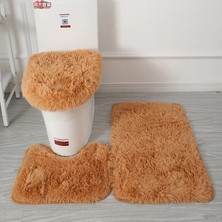 DouranShop No.2 Tarzı Yeni Emici Banyo Tuvalet Kapağı Wc Halı Banyo Tuvalet Kapağı 3 Parça Düz Renk Kaymaz Banyo Paspas Kış Banyo Malzemeleri (Yurt Dışından)